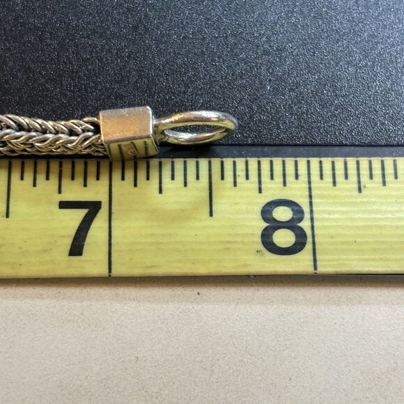 VTG Luis Hill Sterling Silver 925 Scroll Design ID Style Bracelet Woven Link 7" - Picture 9 of 12